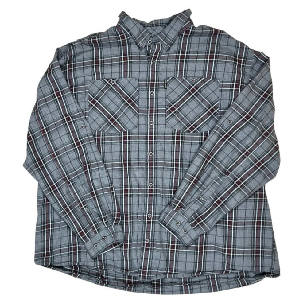 Dri Duck Mens Big & Tall Plaid Button Down Shirt Size 4XL